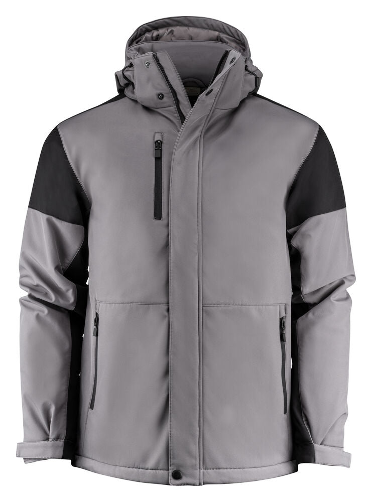 Printer Prime Padded Softshell Jas Heren - Staalgrijs/Zwart