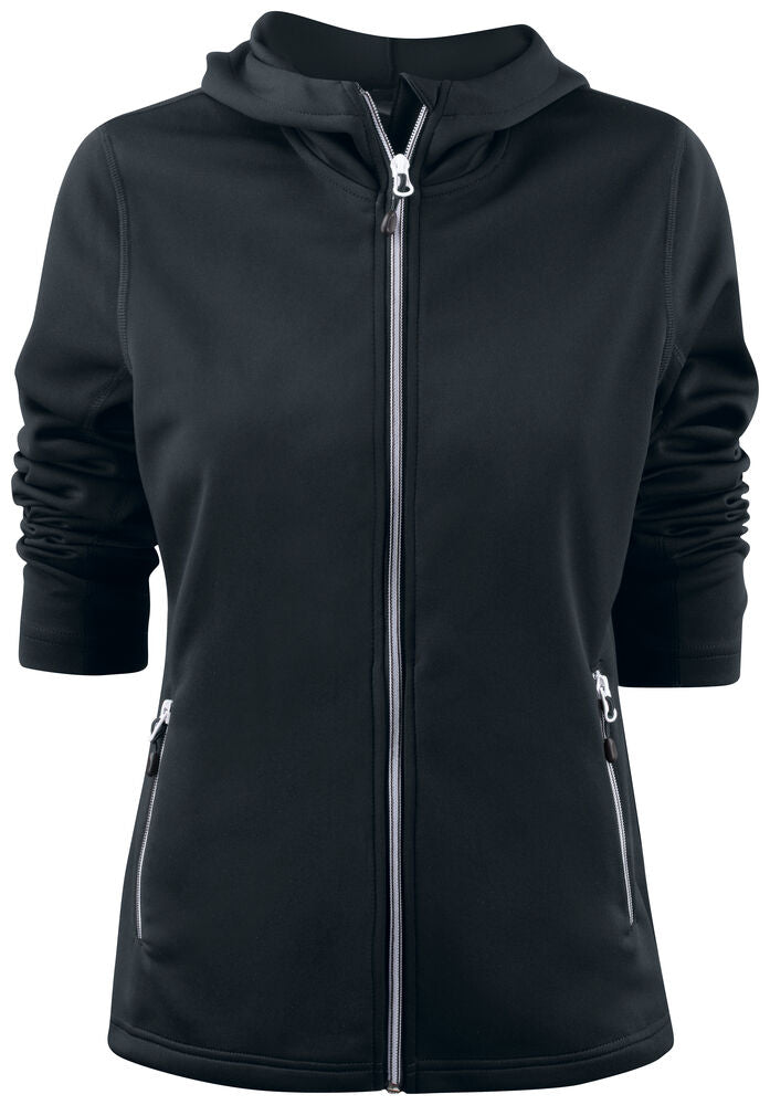 Printer Layback Hoodie Dames - Zwart