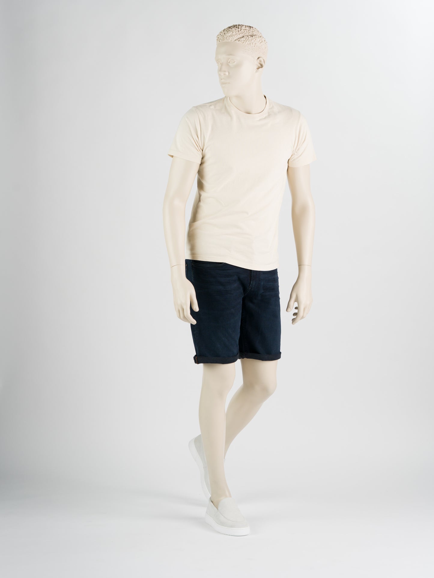 247Jeans Palm Slim Short SH04 – Heren Denim Short Blue Black Denim