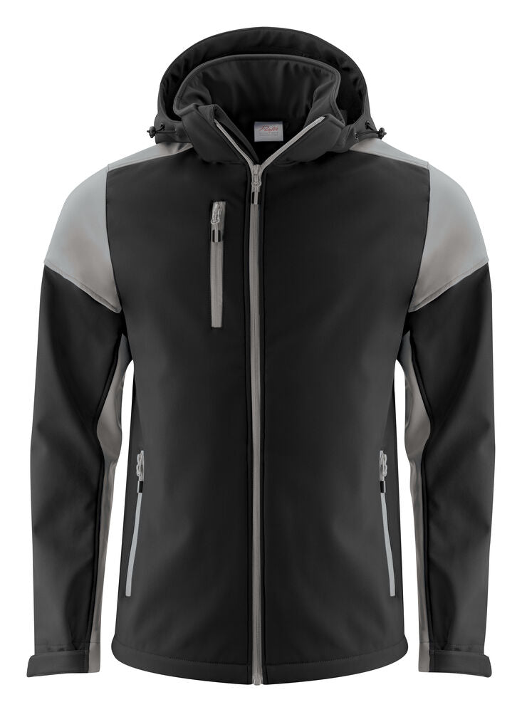 Printer Prime Softshell Jas Heren - Zwart/Staalgrijs