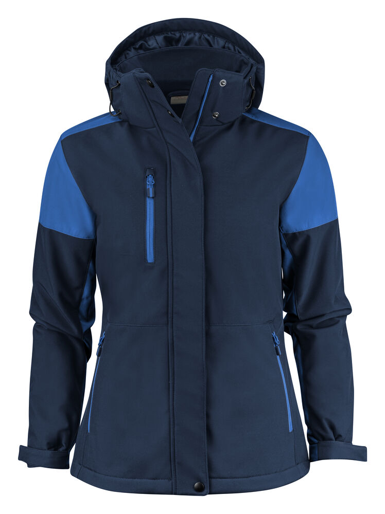 Printer Prime Padded Softshell Jas Dames - Marine/Kobalt