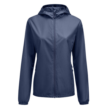 Printer Grab Windbreaker Dames - Marine