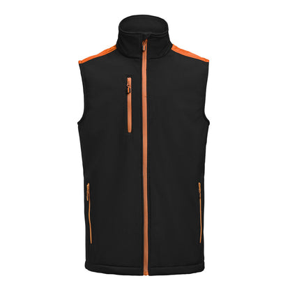 Printer Prime Softshell Bodywarmer Heren - Zwart/Oranje
