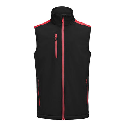 Printer Prime Softshell Bodywarmer Heren - Zwart/Rood