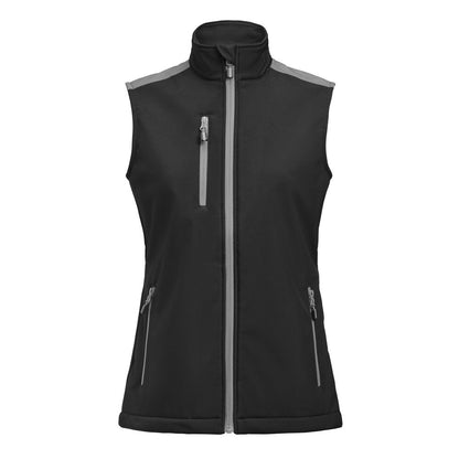 Printer Prime Softshell Bodywarmer Dames - Zwart/Staalgrijs