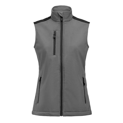 Printer Prime Softshell Bodywarmer Dames - Staalgrijs/Zwart