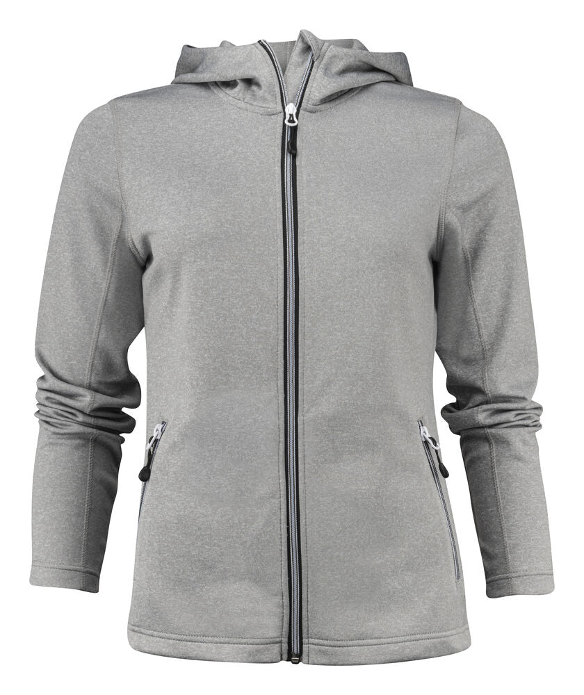 Printer Layback Hoodie Dames - Grijs Mêlée