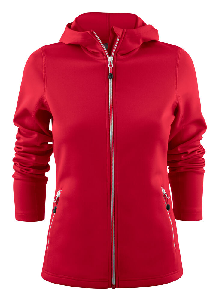 Printer Layback Hoodie Dames - Rood