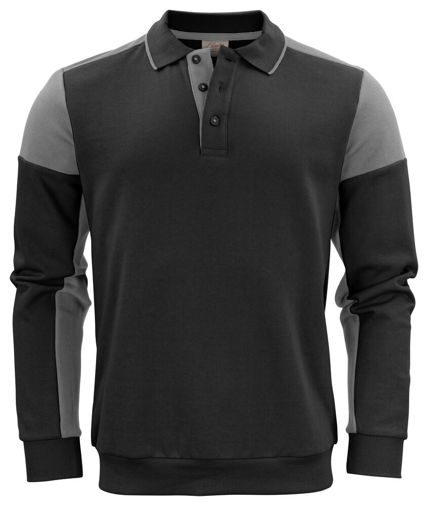 Printer Prime Polosweater Unisex - Zwart/Staalgrijs