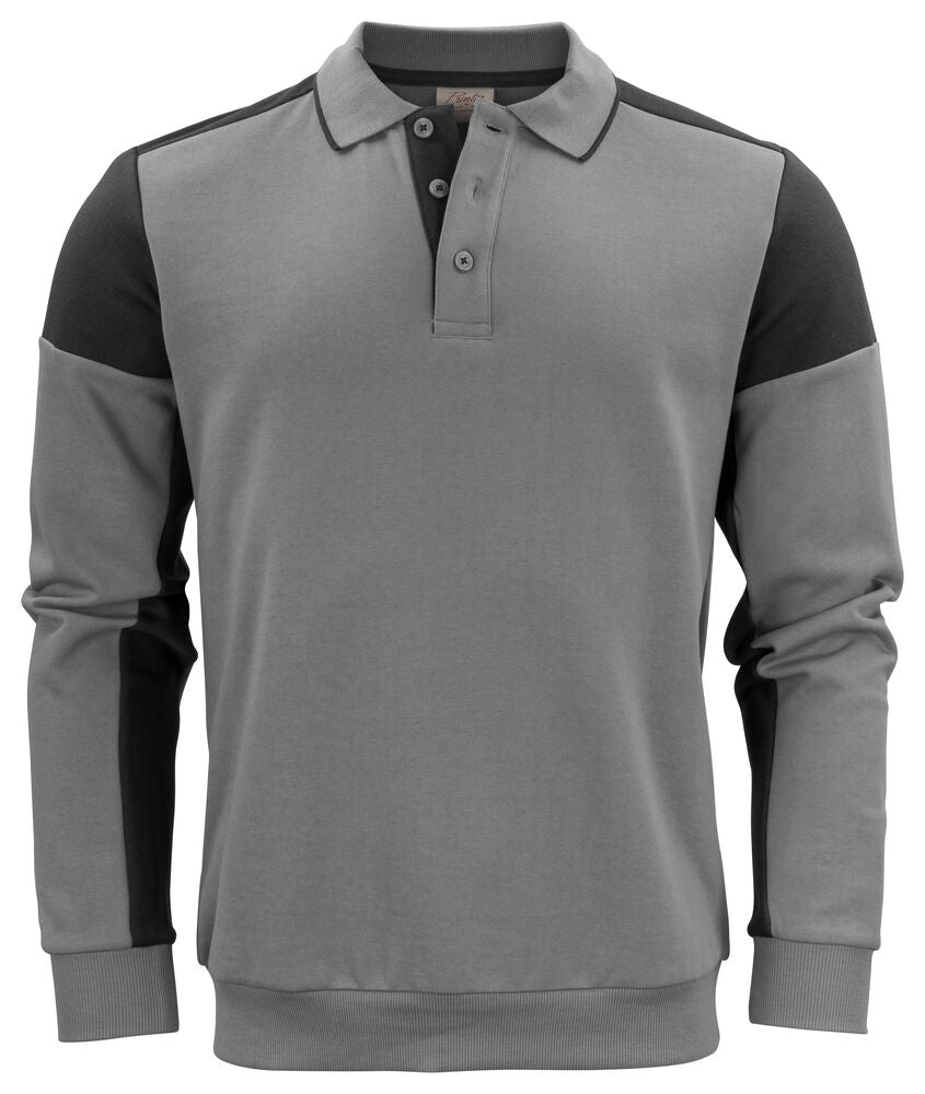 Printer Prime Polosweater Unisex - Staalgrijs/Zwart