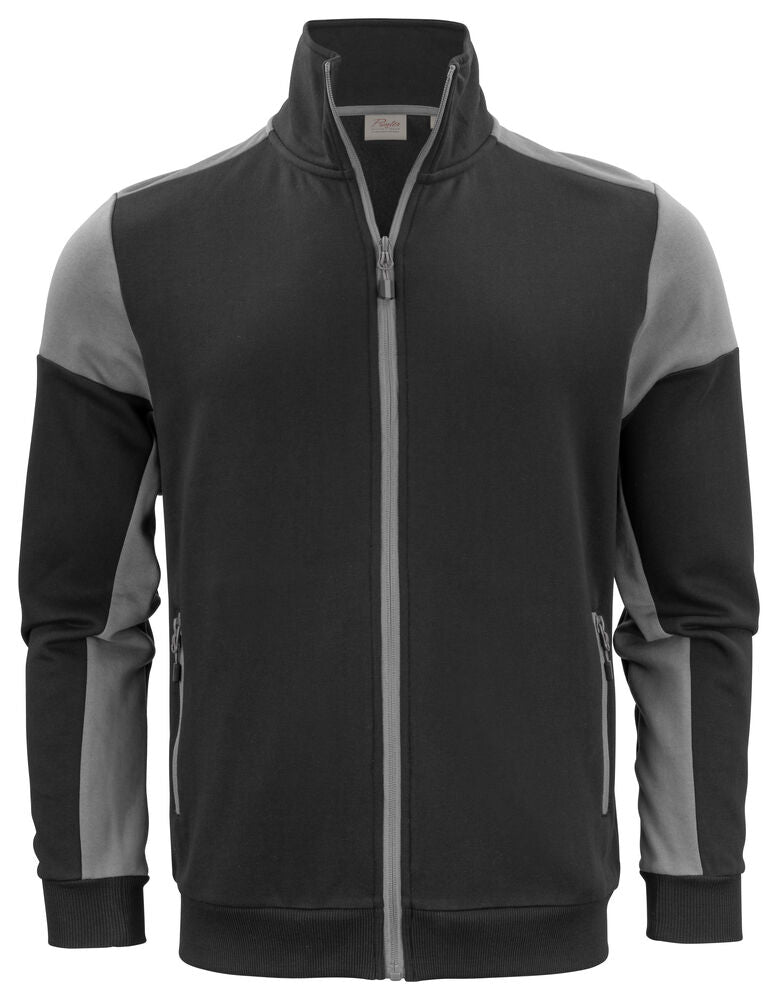 Printer Prime Sweater Volledige Rits Heren - Zwart/Staalgrijs