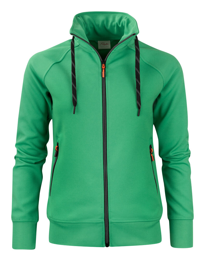 Printer Jog RSX Sweater Volledige Rits Dames - Frisgroen