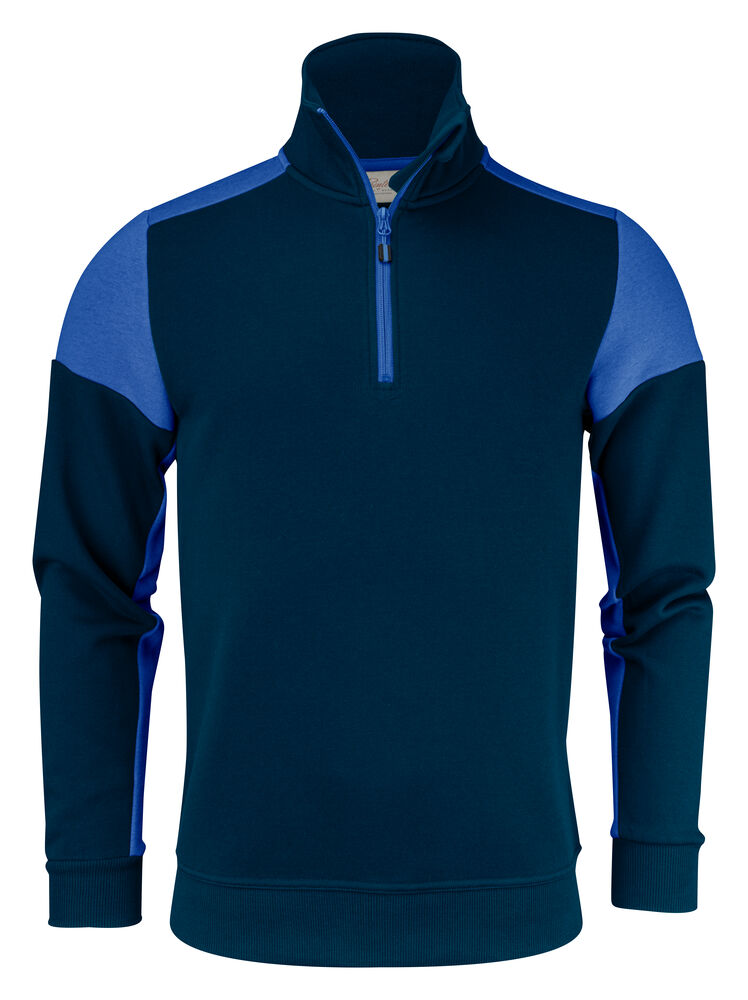 Printer Prime Sweater Halve Rits Unisex - Marine/Kobalt