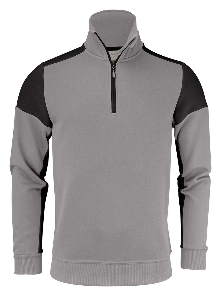 Printer Prime Sweater Halve Rits Unisex - Staalgrijs/Zwart