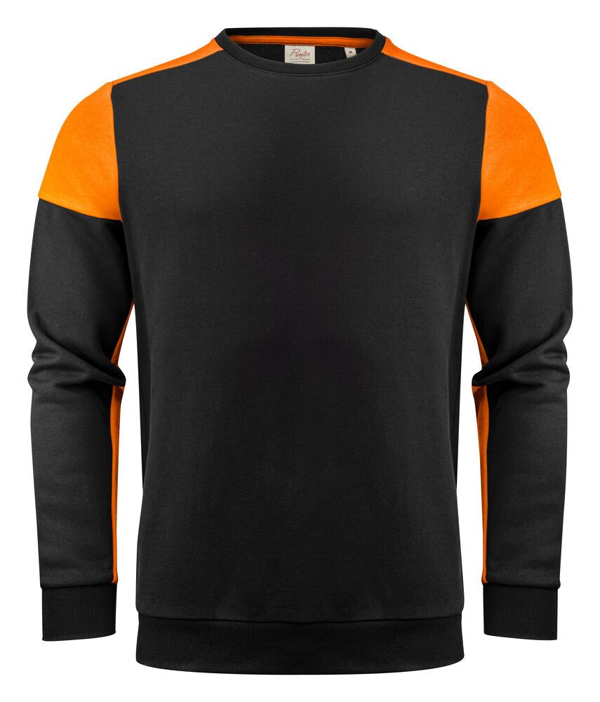 Printer Prime Crewneck Sweater Unisex - Zwart/Oranje
