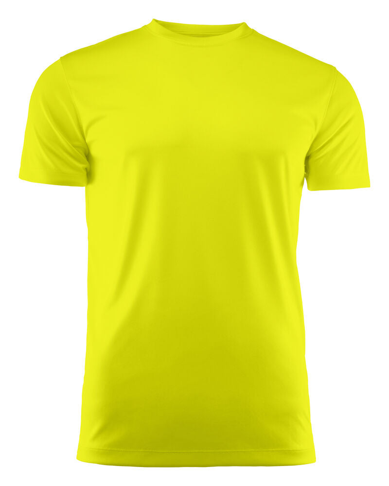 Printer Run T-Shirt Heren - Neon Geel