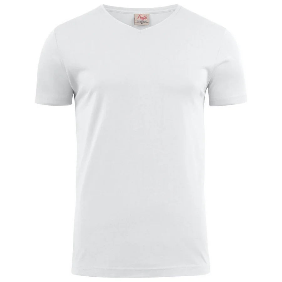 Printer Heavy V-neck T-Shirt Heren