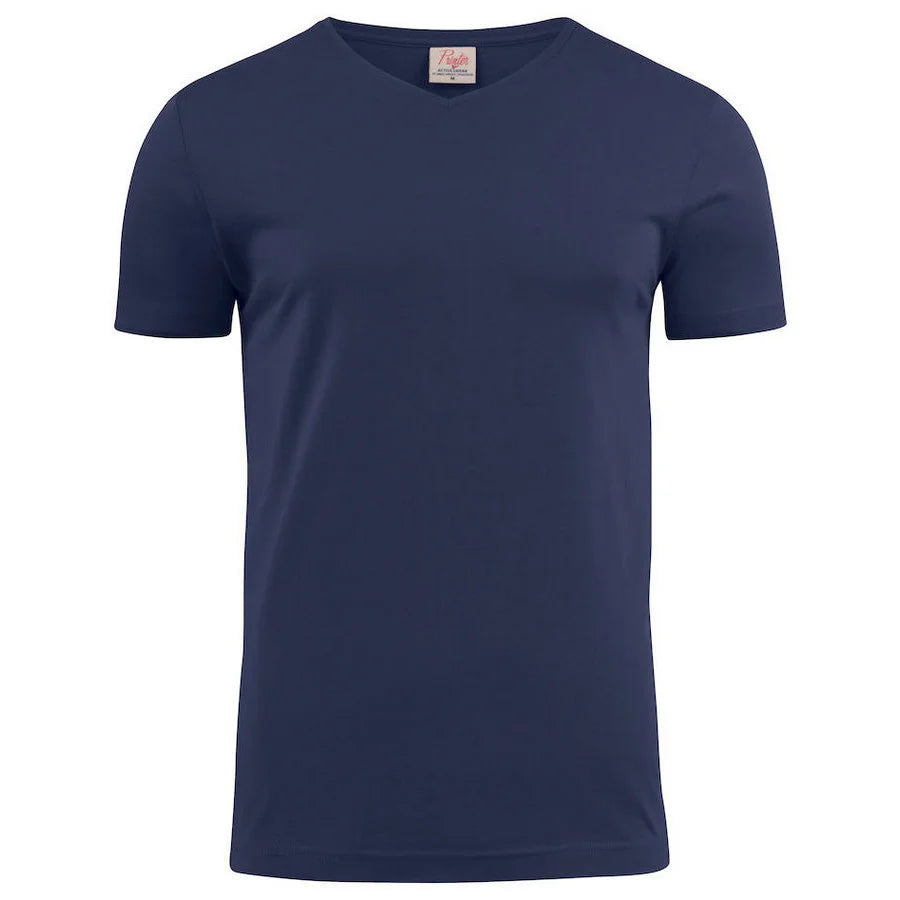 Printer Heavy V-neck T-Shirt Heren