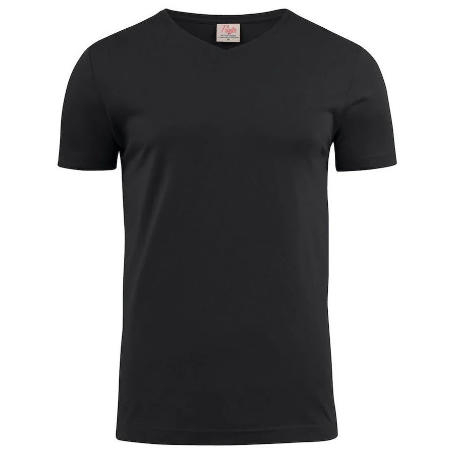 Printer Heavy V-neck T-Shirt Heren