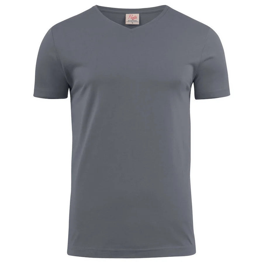 Printer Heavy V-neck T-Shirt Heren