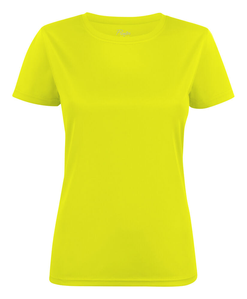 Printer Run T-Shirt Dames - Neon Geel