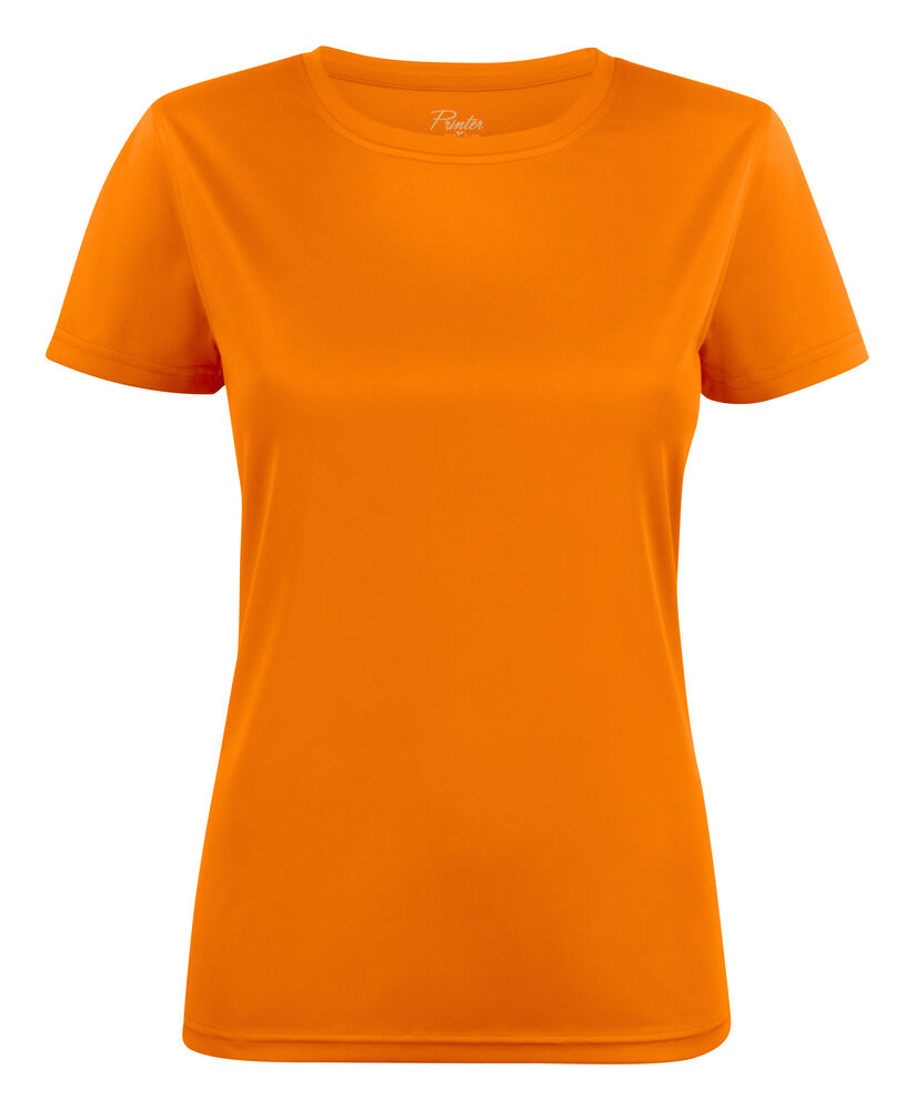 Printer Run T-Shirt Dames - Oranje