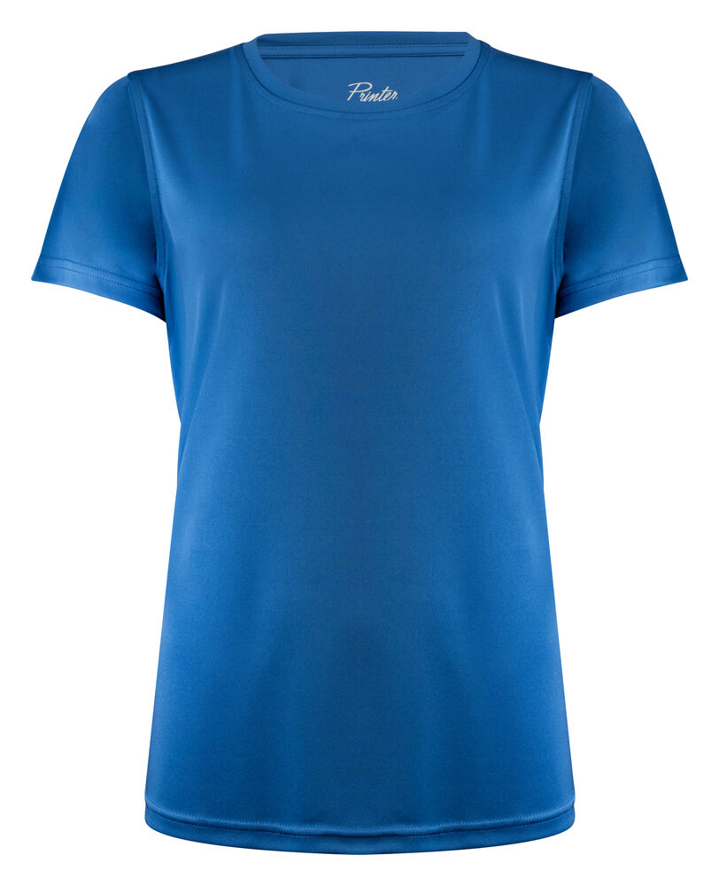 Printer Run T-Shirt Dames - Helder Blauw