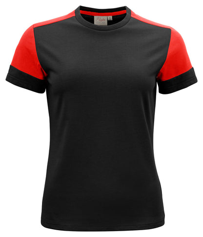 Printer Prime T-Shirt Dames - Zwart/Rood