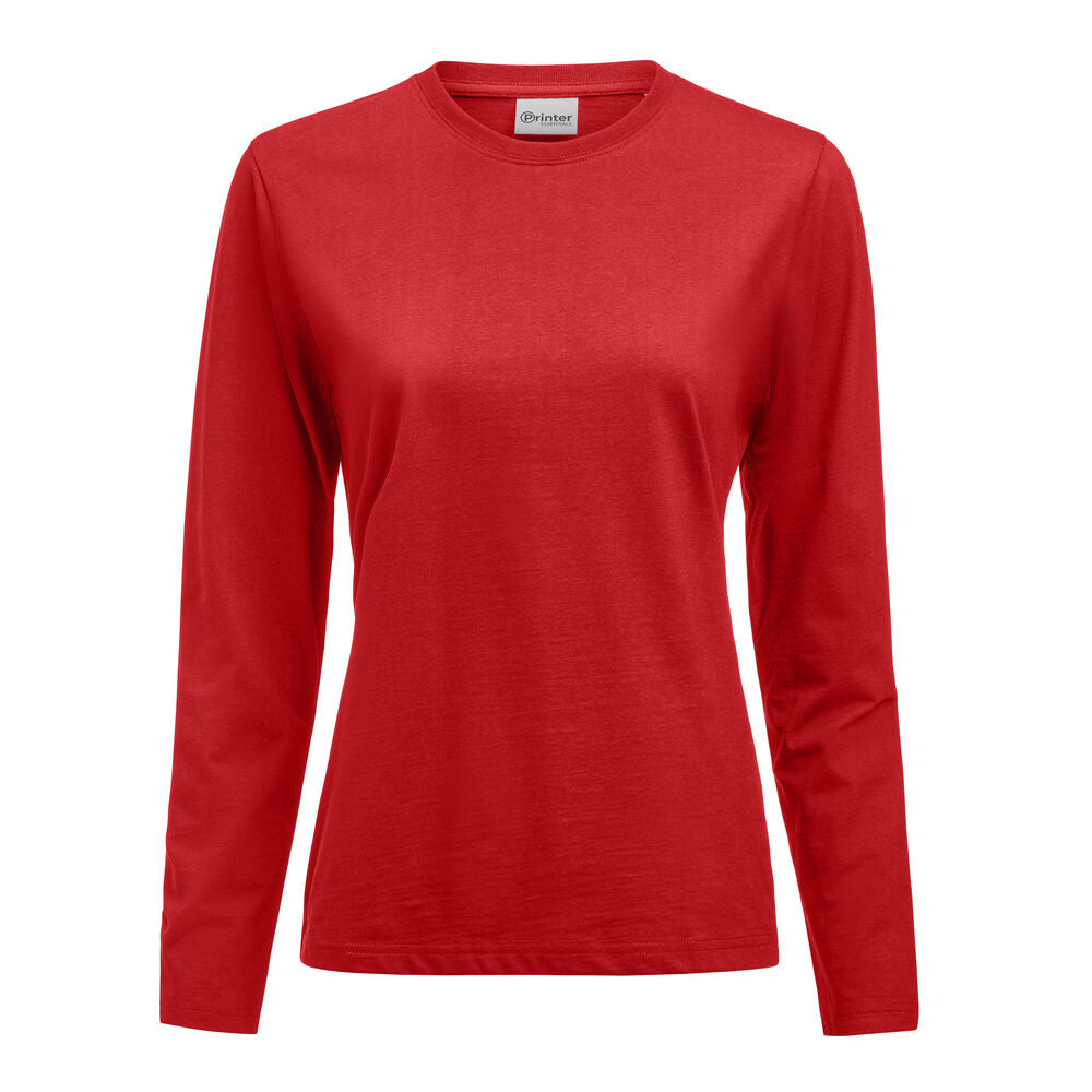 Printer Heavier Pro L/S T-Shirt Dames - Rood
