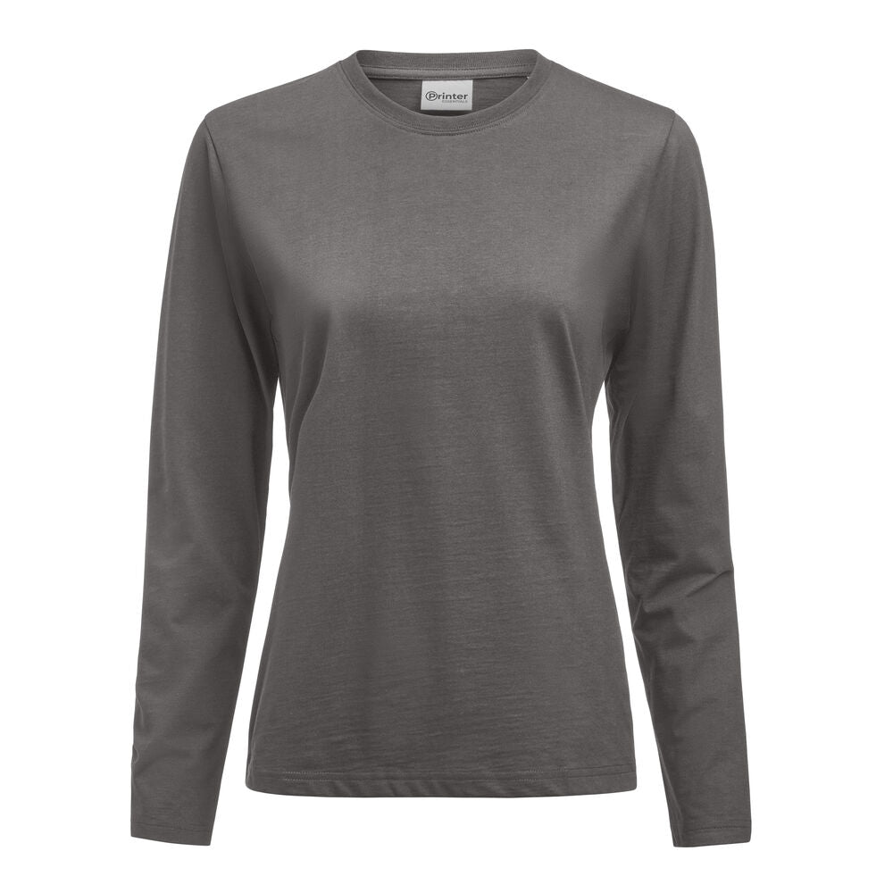 Printer Heavier Pro L/S T-Shirt Dames - Staalgrijs