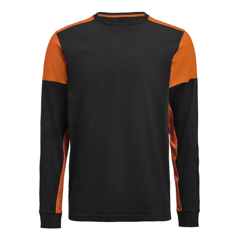 Printer Prime T-shirt Long Sleeve T-shirt Heren - Zwart/Oranje