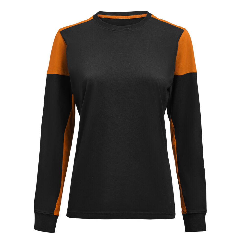 Printer Prime T-shirt Long Sleeve T-shirt Dames - Zwart/Oranje