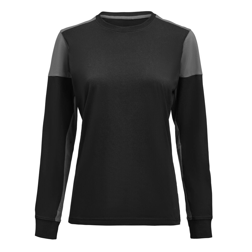 Printer Prime T-shirt Long Sleeve T-shirt Dames - Zwart/Staalgrijs