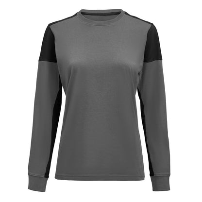 Printer Prime T-shirt Long Sleeve T-shirt Dames - Staalgrijs/Zwart