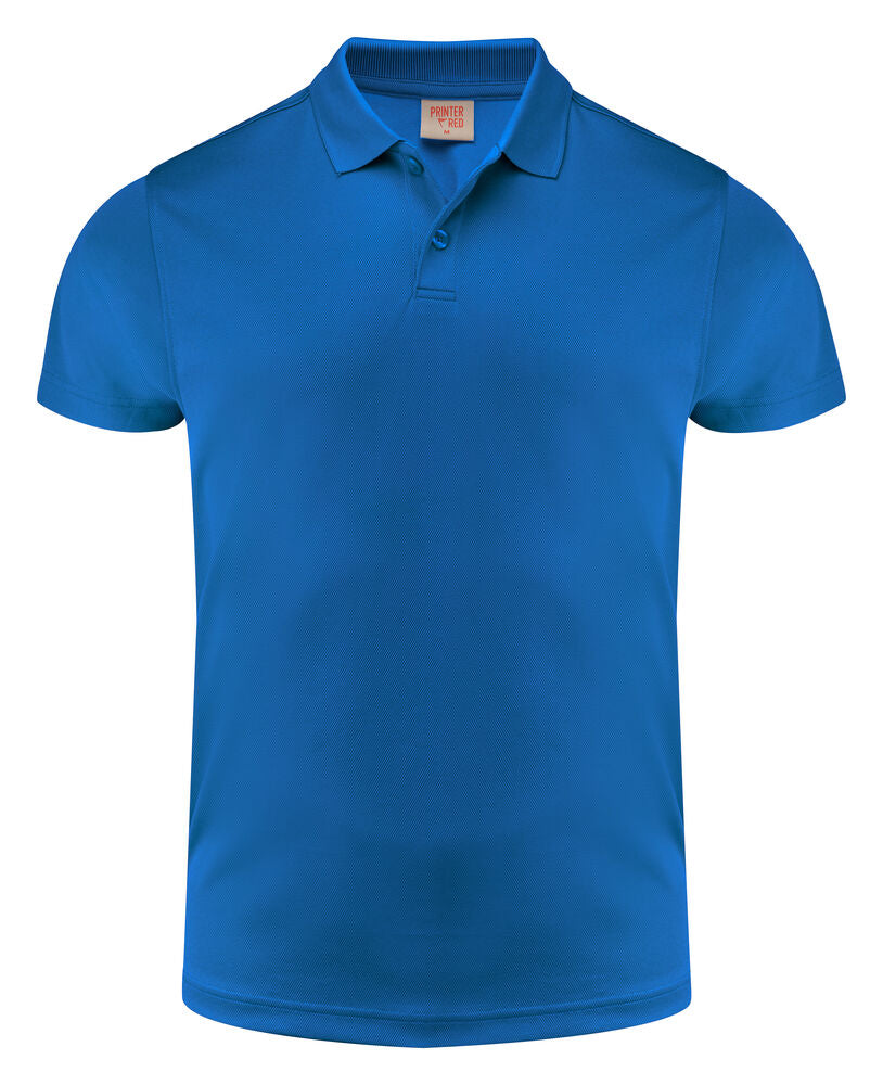 Printer Smash Polo Heren - Helder Blauw