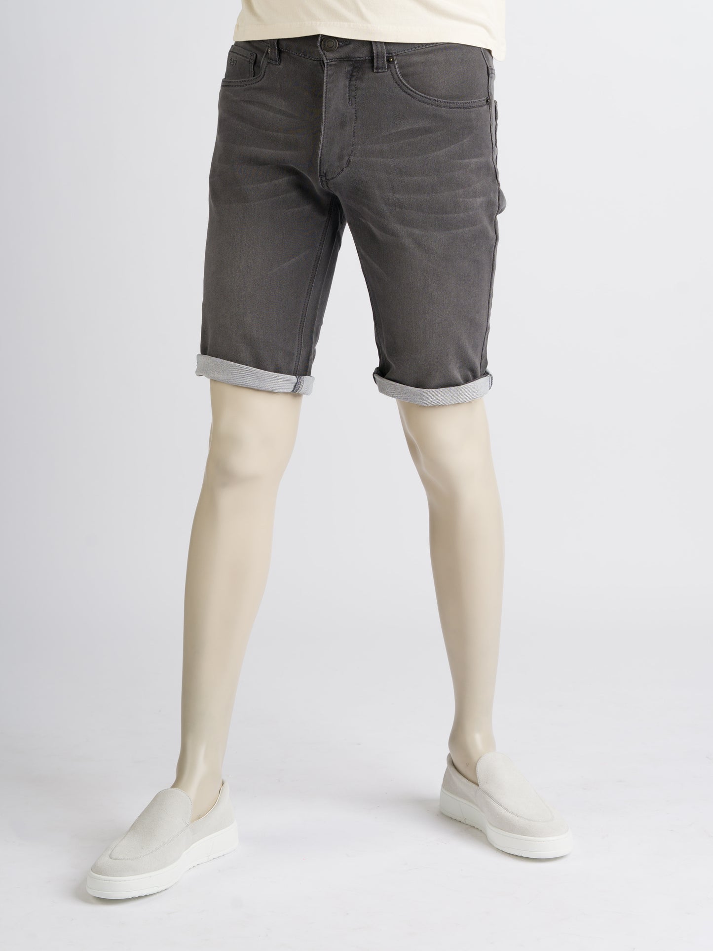247Jeans Elm Short J04 – Heren Denim Short Medium Grey