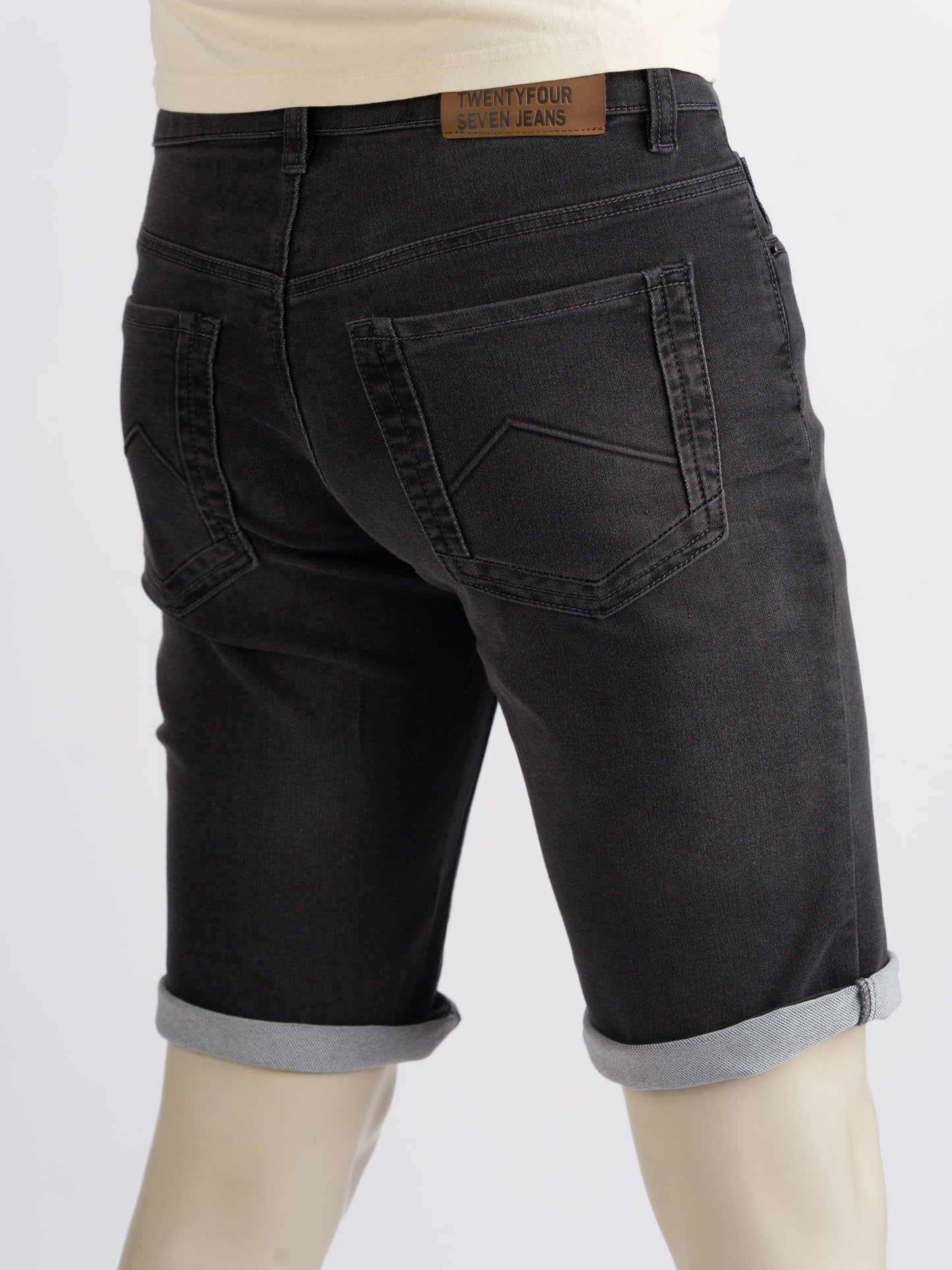 247Jeans Elm Short J04 – Heren Denim Short Dark Grey