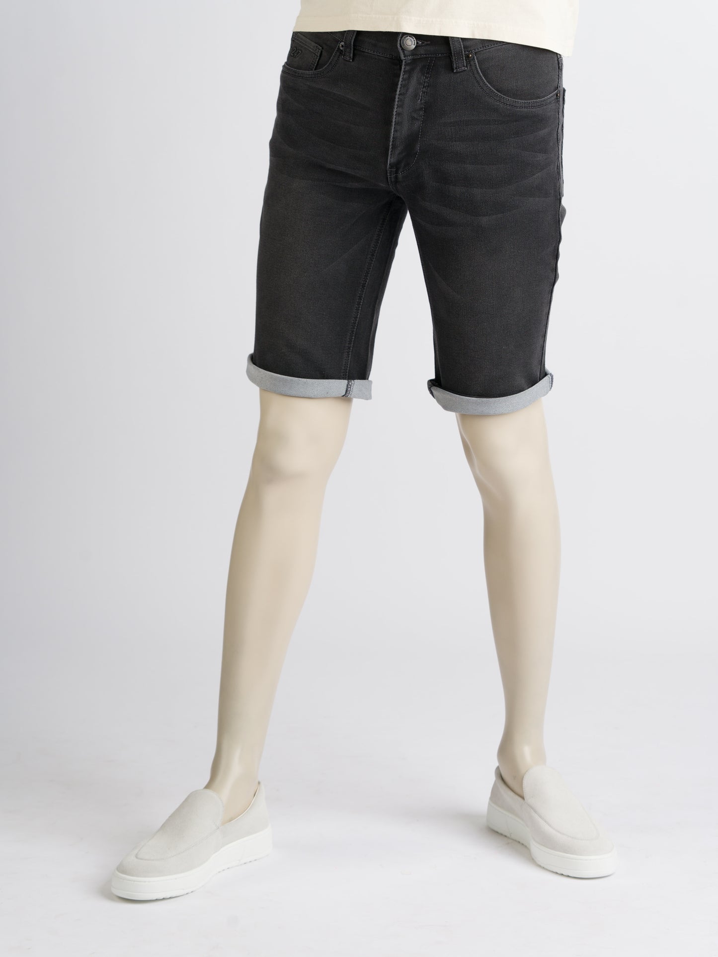 247Jeans Elm Short J04 – Heren Denim Short Dark Grey