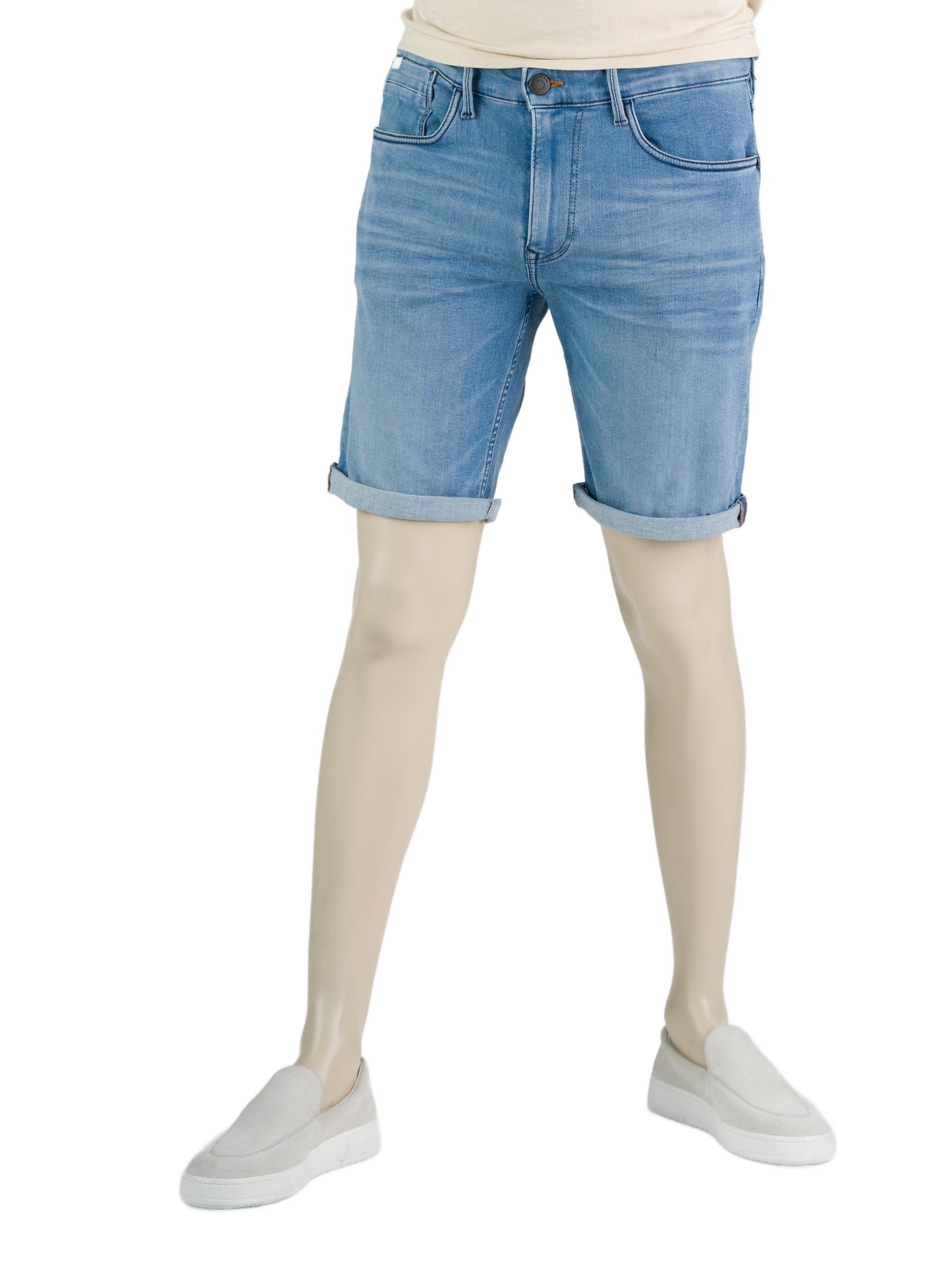 247Jeans Palm Slim Short SH06 – Heren Korte Werkbroek van Stretch Denim