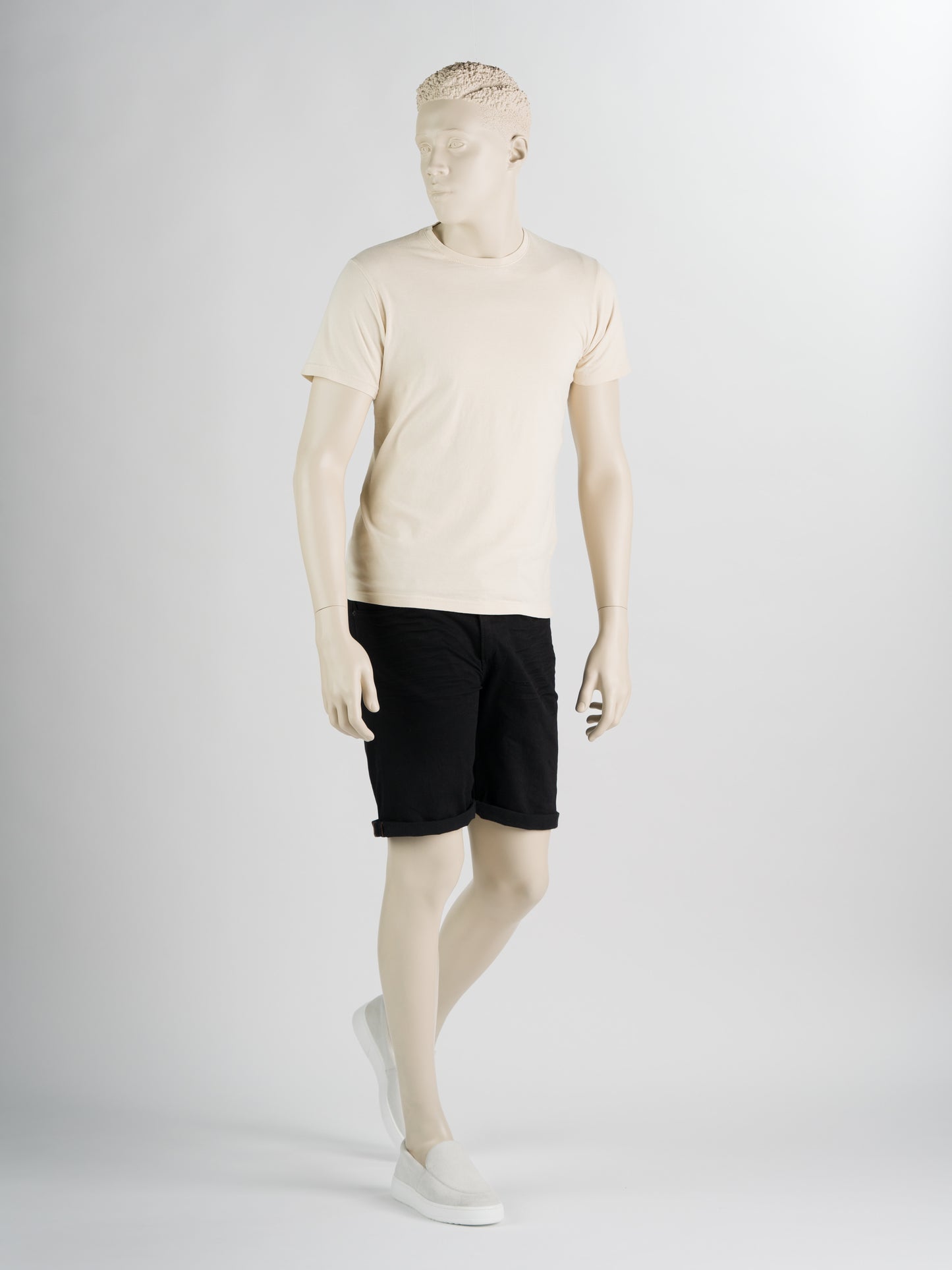 247Jeans Palm Slim Short SH01 - Heren Korte Broek BlackDenim Used – Heren Denim Short