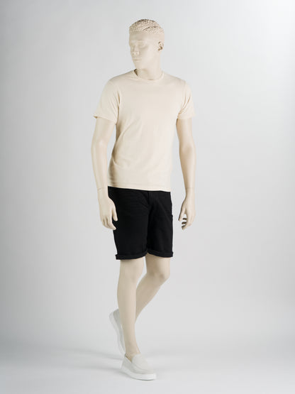 247Jeans Palm Slim Short SH01 - Heren Korte Broek BlackDenim Used – Heren Denim Short