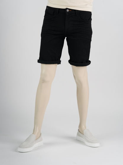 247Jeans Palm Slim Short SH01 - Heren Korte Broek BlackDenim Used – Heren Denim Short