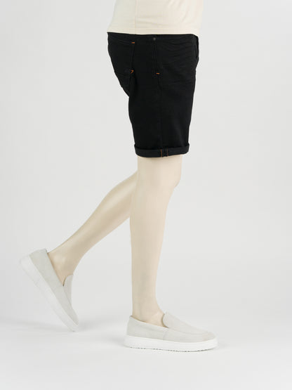 247Jeans Palm Slim Short SH01 - Heren Korte Broek BlackDenim Used – Heren Denim Short