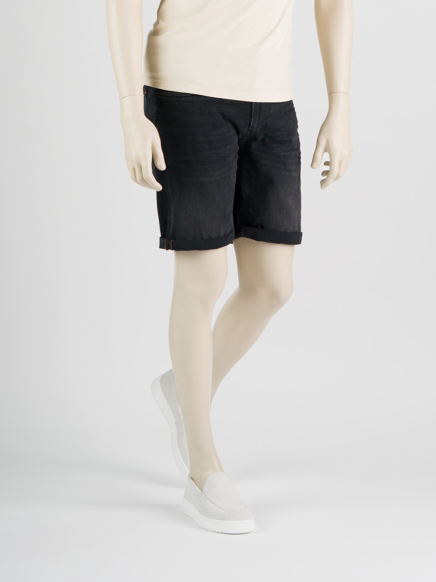 247Jeans Palm Slim Short SH02 – Heren Denim Short Dark Grey
