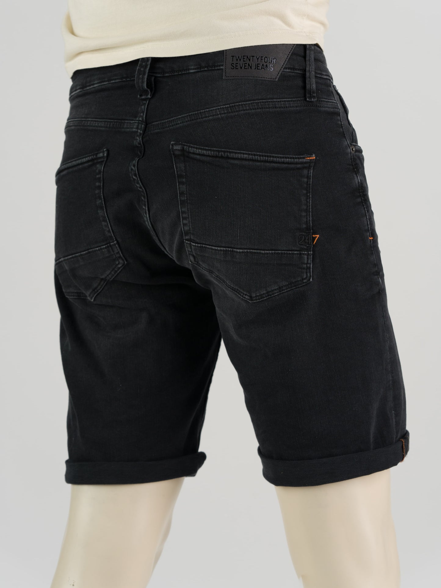 247Jeans Palm Slim Short SH02 – Heren Denim Short Dark Grey