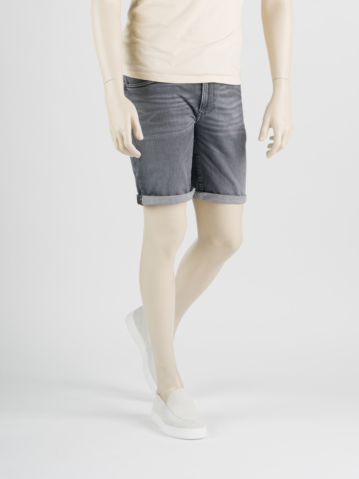 247Jeans Palm Slim Short SH03 – Heren Denim Short Blue Black Denim