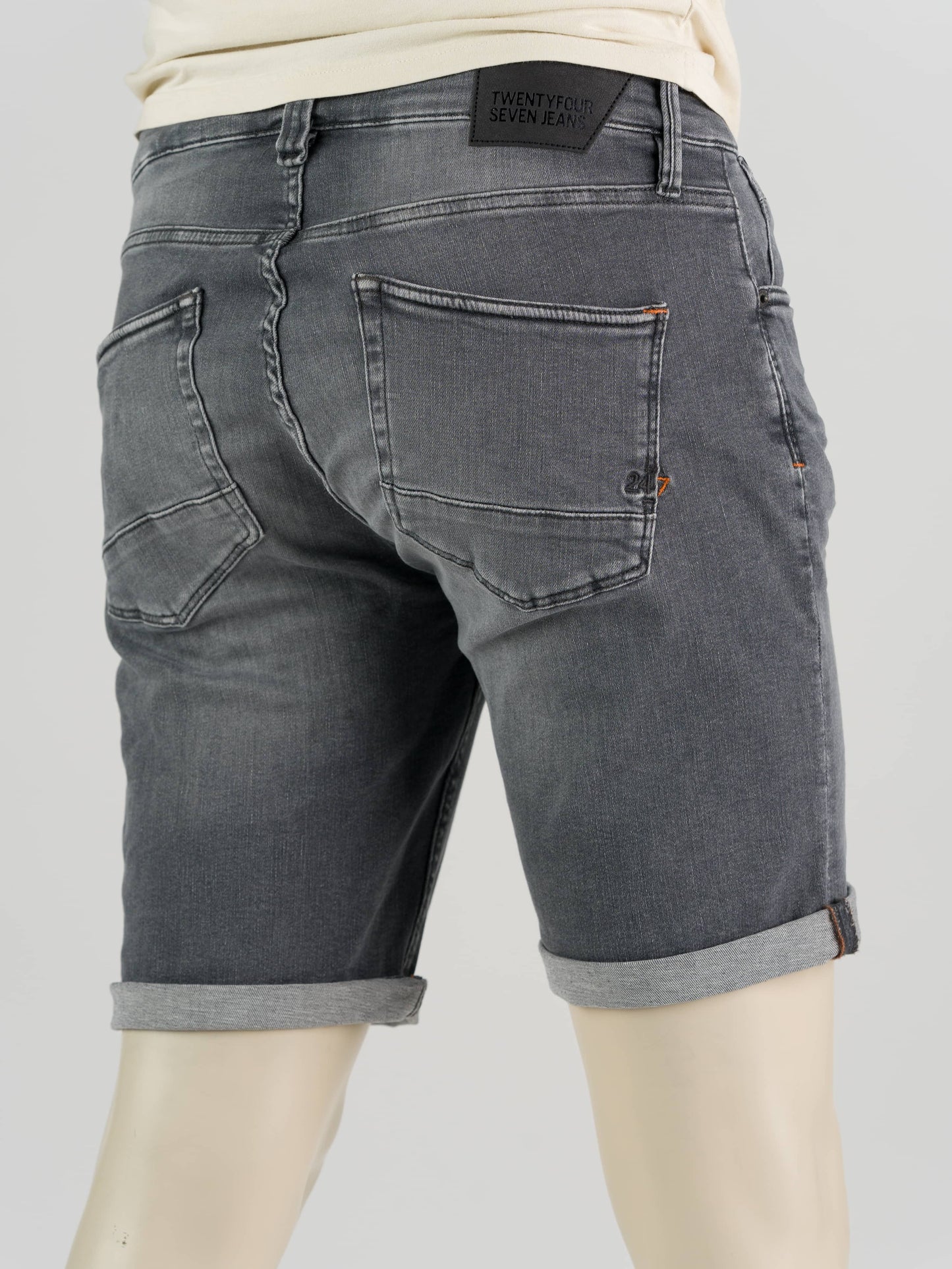 247Jeans Palm Slim Short SH03 – Heren Denim Short Blue Black Denim
