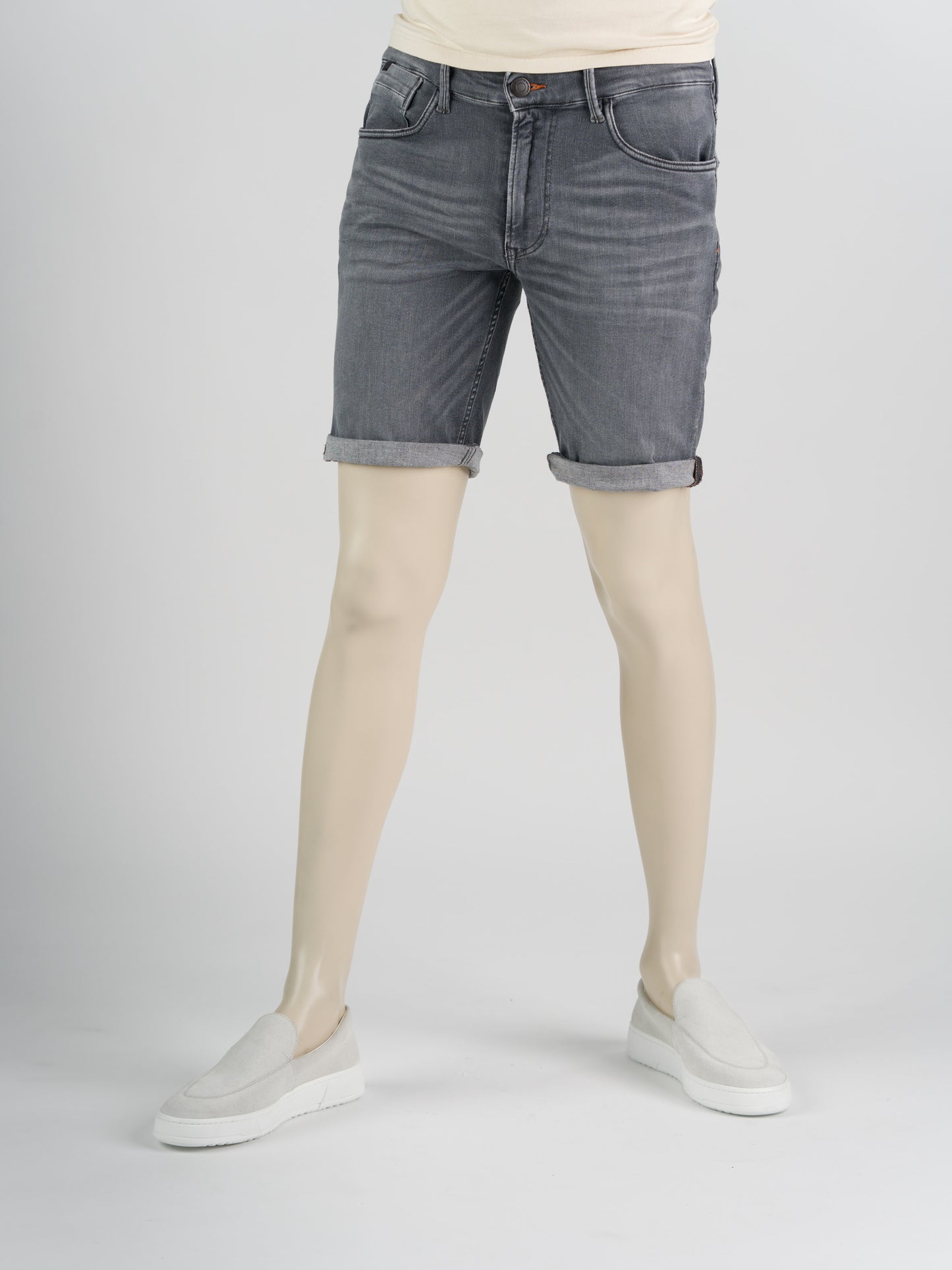 247Jeans Palm Slim Short SH03 – Heren Denim Short Blue Black Denim