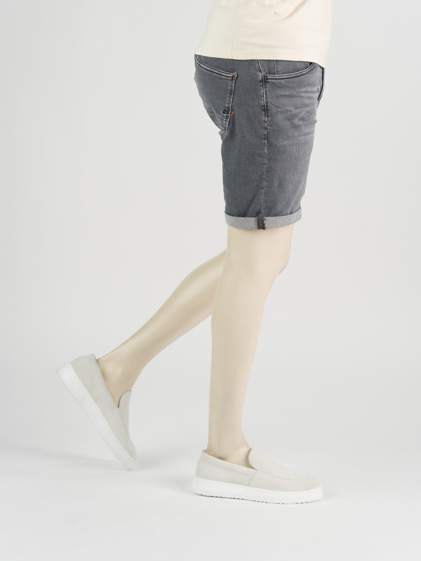 247Jeans Palm Slim Short SH03 – Heren Denim Short Blue Black Denim