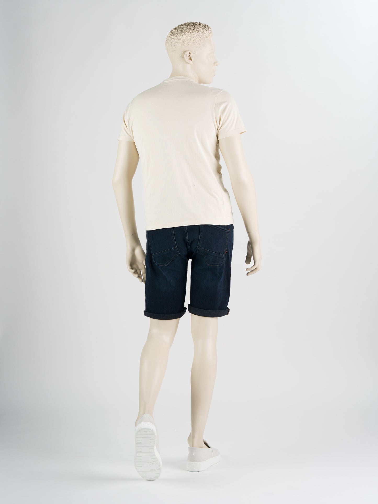 247Jeans Palm Slim Short SH04 – Heren Denim Short Blue Black Denim